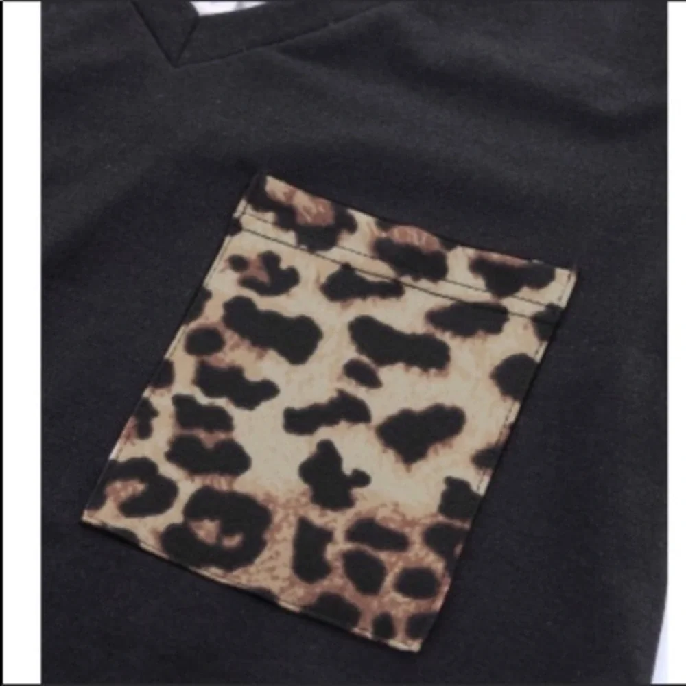 Leopard print plus size top